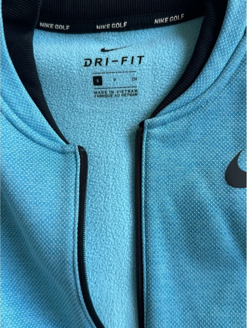 Nike Golf Dri-FIT Therma-FIT 1/2 Zip Jacket Pullover Mens Small Blue Pockets